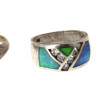 Lot de 3 bagues en argent : une bague jo