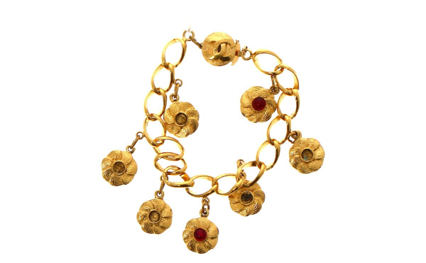 CHANEL Paris - Bracelet en métal doré, b