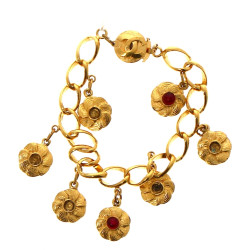 CHANEL Paris - Bracelet en métal doré, b