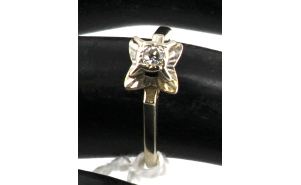 Bague solitaire diamant en or 18 cts, pl