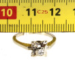 Bague solitaire diamant en or 18 cts, pl