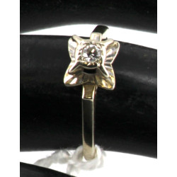 Bague solitaire diamant en or 18 cts, pl