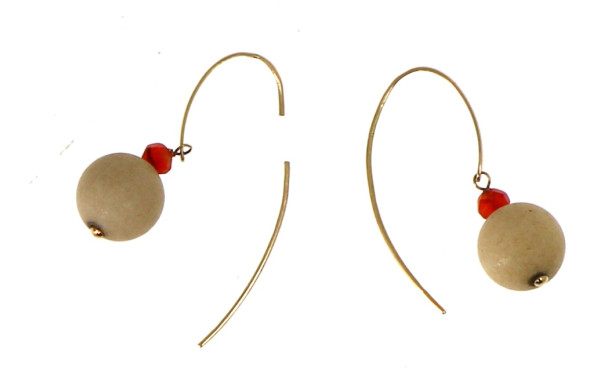 Paire de boucles d'oreilles en or jaune 