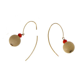 Paire de boucles d'oreilles en or jaune 