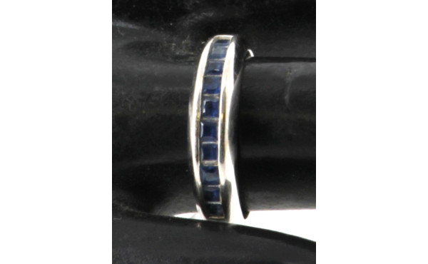 Bague style 1/2 alliance en or gris 18 c