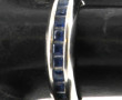 Bague style 1/2 alliance en or gris 18 c