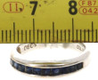 Bague style 1/2 alliance en or gris 18 c