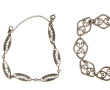 Lot de bijoux en argent : 2 bracelets, b