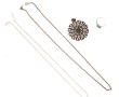 Lot de 3 bijoux en argent : 2 chaînes (L