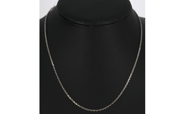 Chaîne en or gris 18 cts, poinçon tête d