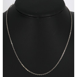 Chaîne en or gris 18 cts, poinçon tête d