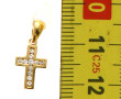 Pendentif croix en or jaune 750ème serti