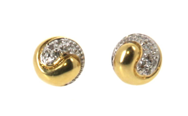 Paire de BO en or jaune 18 cts, poinçon 