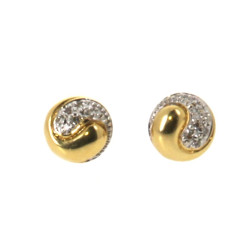 Paire de BO en or jaune 18 cts, poinçon 