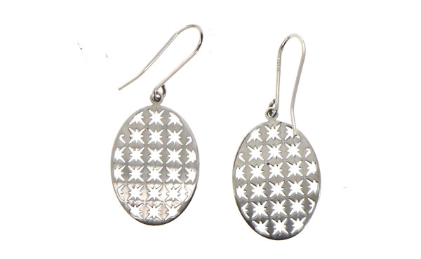 Paire de BO en or gris 9 cts (375ème), p