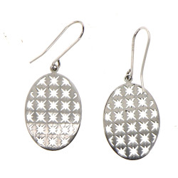 Paire de BO en or gris 9 cts (375ème), p