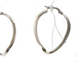 Paire de BO en or gris 750ème, poids 3,1
