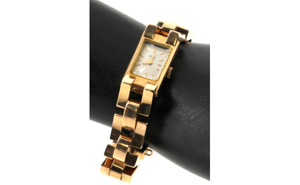 Montre tank années 50 en or jaune 18 cts
