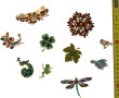 BROCHES - Lot de 10 broches fantaisie en