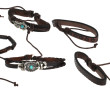 Lot de 9 bracelets en cuir, petit stock 