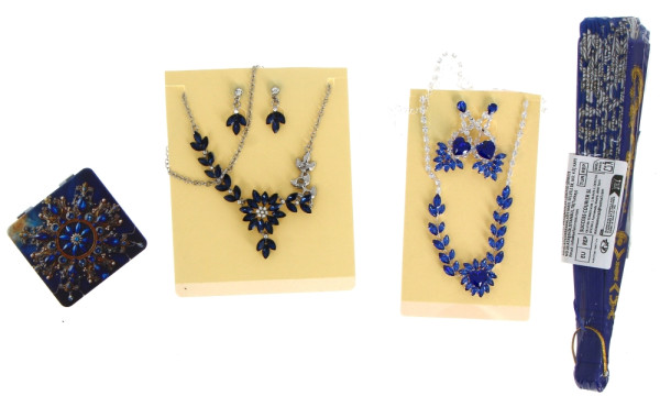 Thème BLEU - Lot comprenant 2 parures fa