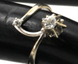 Bague en or jaune 18 cts, style "toi et 