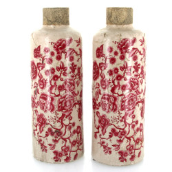 Paire de vases en céramique émaillée, dé