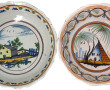 Lot de faïences anciennes : 4 jattes cre