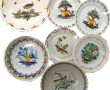 Lot de faïences anciennes : 3 jattes cre
