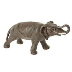 DENBAC - Eléphant, sujet en grès émaillé