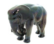 ELEPHANT - Sujet en céramique noire. H 2
