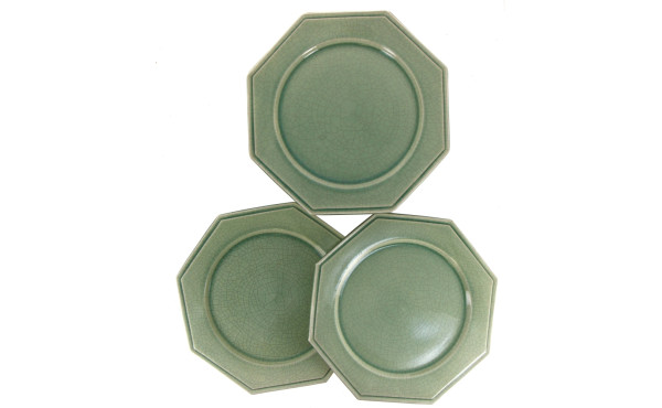 CHAROLLES - 12 assiettes à pans coupés e