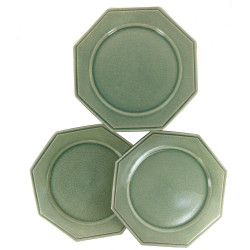 CHAROLLES - 12 assiettes à pans coupés e