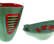 ELCHINGER France - Vase trilobé en céram