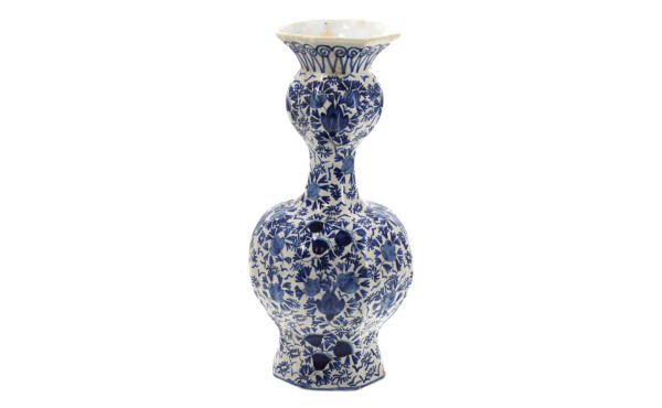 DELFT - Vase à deux renflements en faïen