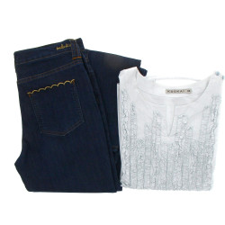 Lot de 2 articles femme : 1 jean slim EM