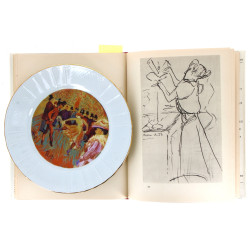 Assiette en porcelaine décor d'après TOU