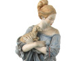 "Jeune femme à l'agneau", sujet en biscu