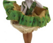 Petite figurine en porcelaine et tissu, 