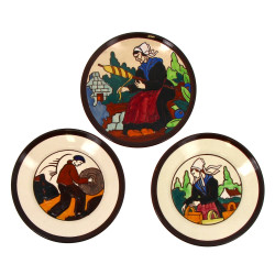 RENAUD - HB Quimper - Trois assiettes à 