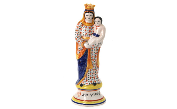 HENRIOT QUIMPER - "Ste Vierge", sujet en