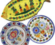 QUIMPER - Lot de 3 plats en faïence : pl