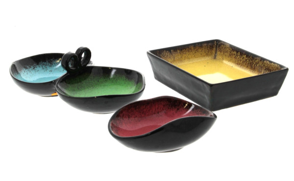 KERALUC - Lot de 3 pièces en faïence de 