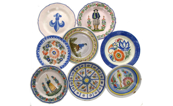 QUIMPER - Lot de 7 pièces anciennes (pla