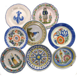 QUIMPER - Lot de 7 pièces anciennes (pla
