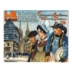 HB QUIMPER - Carton publicitaire "Faïenc