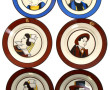 HB QUIMPER - Lot de 6 assiettes : 2 à dé