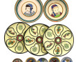 QUIMPER - Lot comprenant 3 assiettes à h