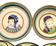 QUIMPER - Lot comprenant 3 assiettes à h