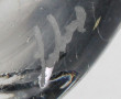 Vase à panse aplatie en verre de couleur